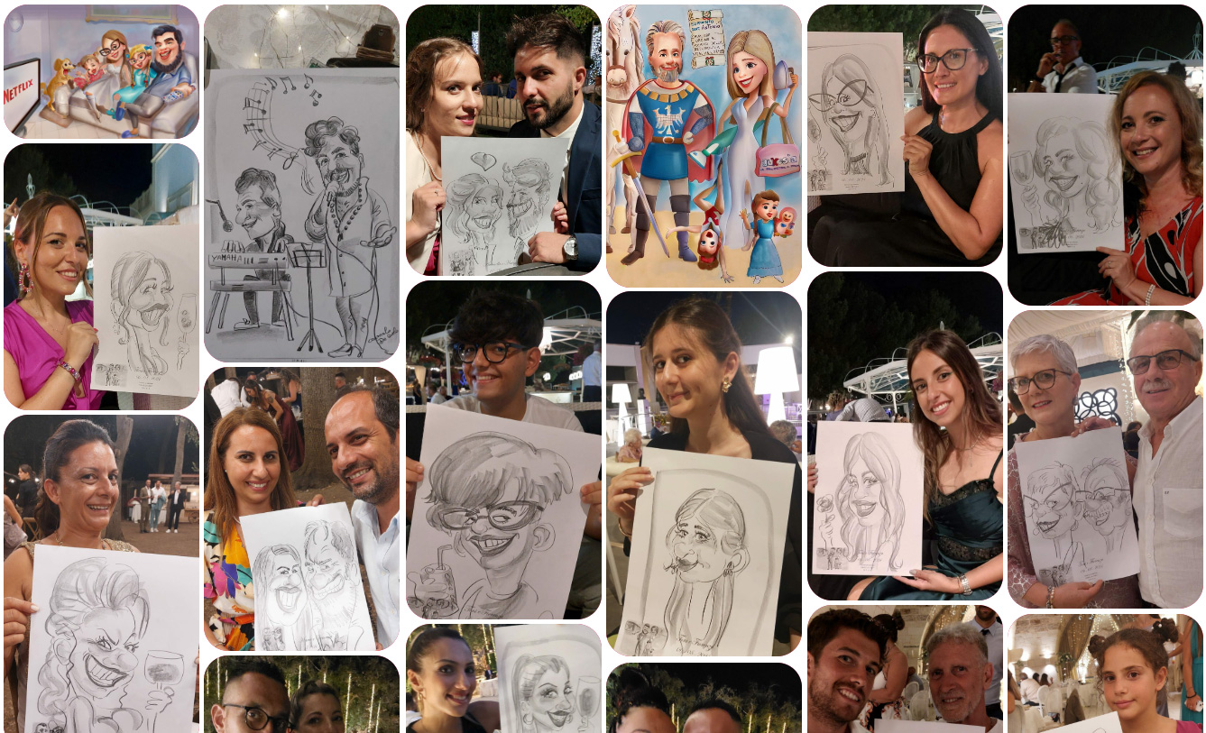 galleria-fotografica-carmelo-de-carlo-matrimonio-caricature-disegno-compleanno-eventi-esclusivi-artistidistrada-puglia-open-circus-puglia-japigia-wedding
