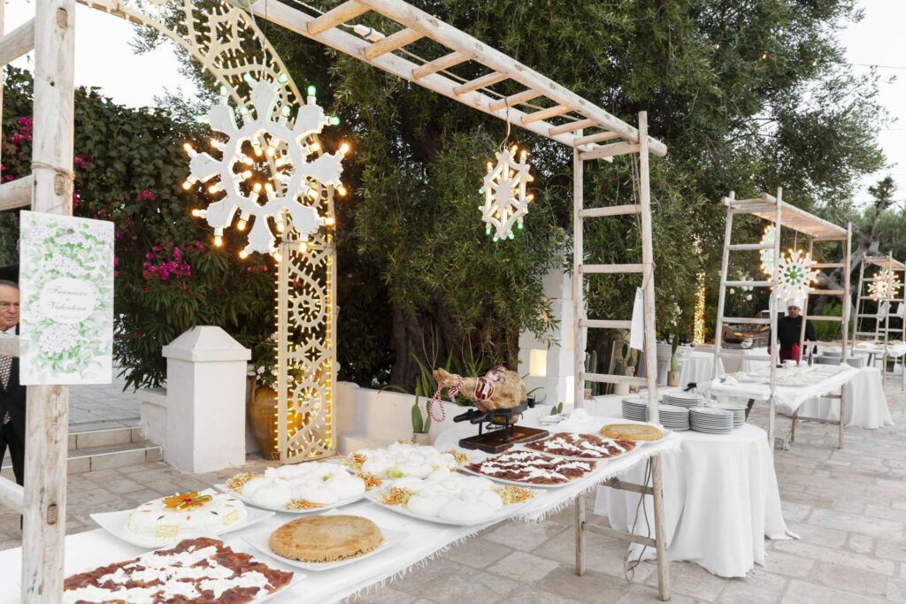 Azienda leader nel catering e banqueting nel Salento. Gibos Banqueting organizza matrimoni, eventi aziendali e cerimonie intime con menù personalizzati mare e terra, allestimenti esclusivi e location partner selezionate in Puglia. Reputazione eccellente. Preventivi su misura.